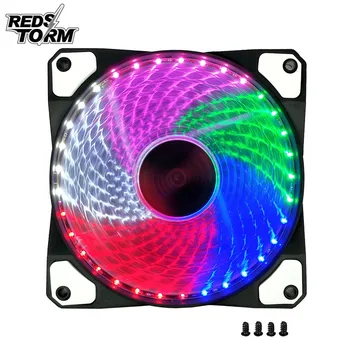 

Computer Case Fan 33 LED Ultra Silent Computer PC Heatsink Cooling Fan For Computer Cases, CPU Coolers And Radiators 120mm Fan