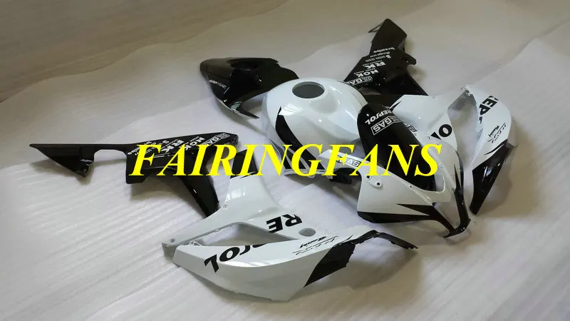 Инжекторный комплект для HONDA CBR600RR F5 07 08 CBR 600 RR CBR 600 RR CBR 600 2007 2008 черно белые обтекатели комплект+ подарки HJ38