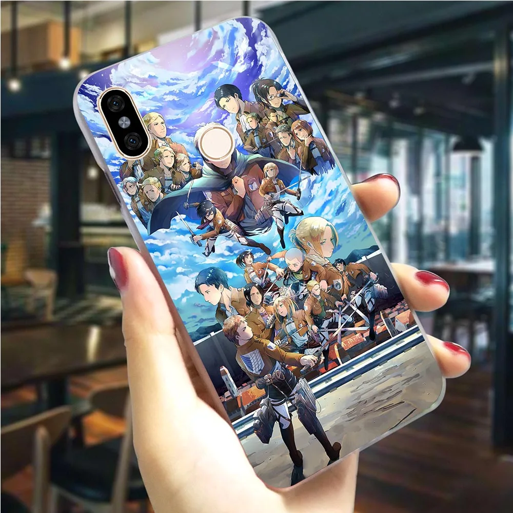 Чехол для телефона Pocophone F1 Attack on the giant Cover Mi A1 A2 Lite 5X 6X 6 8 9 9se Mix 2S 9T Pro CC9E CC9 A3 |