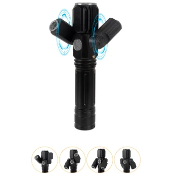

LED USB Chargeable Bright 800 Lumen Telescopic Rotating Flashlight for Camping Outdoor Hiking EM88