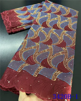 

NIAI 2020 High Quality African Lace Fabric Dry Lace Embroidered Nigerian Cotton Lace Swiss Voile Lace In Switzerland XY3420B-1
