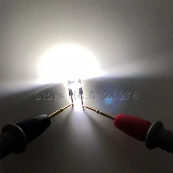 

100pcs/lot 8MM straw hat white light 0.5W DIP light emitting diode white LED F8 lamp beads