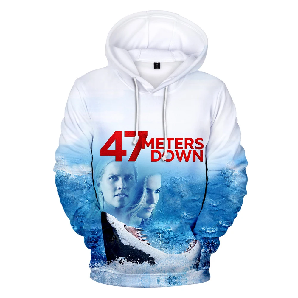 47 Meters Down 3D Print Hoodies Women/Men Fashion Long Sleeve Hooded Sweatshirts 2019 NEW HOT Sale Casual Streetwear Clothes