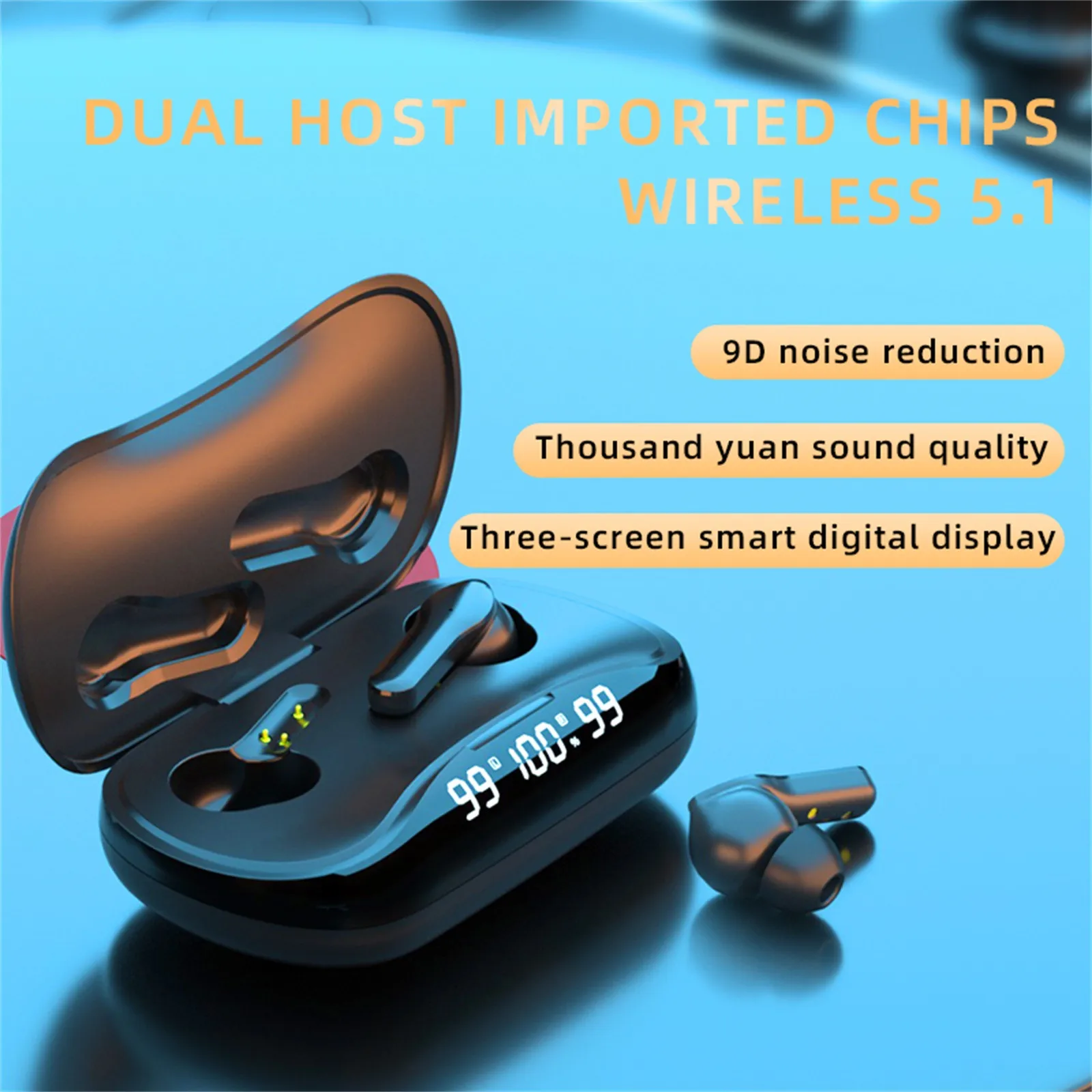 CARPRIE TWS-210 Bluetooth-наушники светодиодный ным дисплеем 1500 мАч зарядный чехол