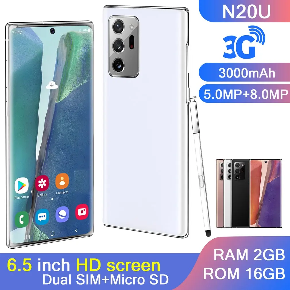 N20U 6.9 inch Mobile Phone 2GB RAM+16GB ROM Android Global Version Smart Phone Android Cellphone Large Touch Screen