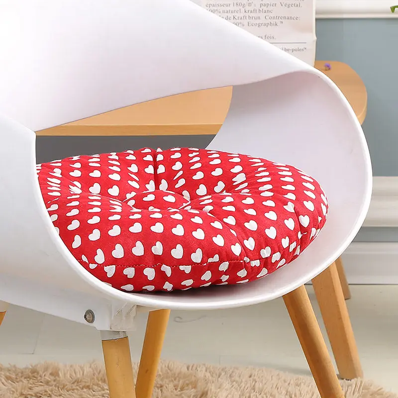 

Heart Pattern Seat Cushion Cloth Round Meditating Cushion Office Chair Pad Sofa Tatami Pillow For Home Simple Futon Mat For Room