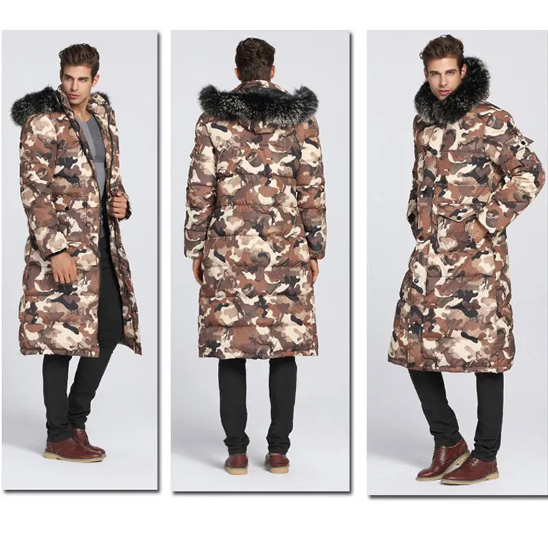 2020 New Men Winter Long Cotton Jacket Thick Warm Windbreaker Parka Fur Collar Hooded Male Winter Warm Outwear Coats Size XXXXL