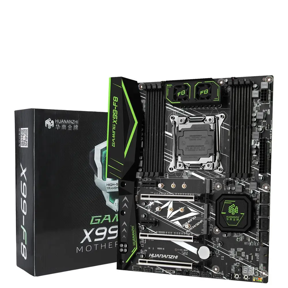 HUANANZHI X99 F8 Материнская плата Intel Ксеон E5 LGA2011-3 все серии DDR4 rec NON-ECC памяти NVME USB3.0 блок