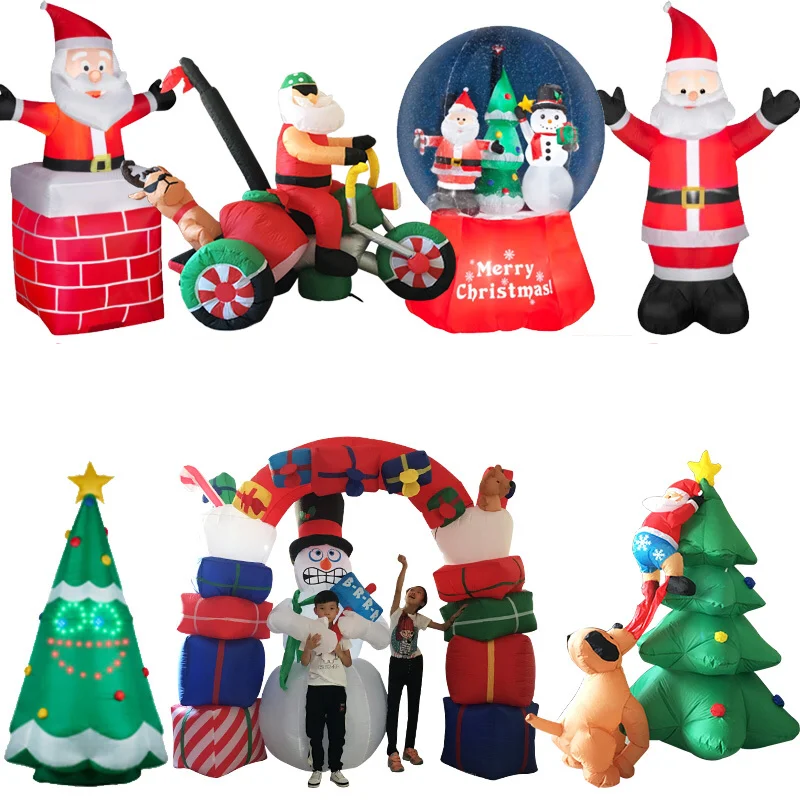 2022 Led Air Inflatable Santa Claus Snowman Elk Outdoor Garden Airblown New Year Christmas Decoration Gift For Kids Children Toy|Inflatable Bouncers| - Aliexpress