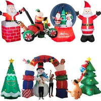 2023 LED Air Inflatable Santa Claus Snowman Elk Outdoor Garden Airblown New Year Christmas Decoration Gift For Kids Children Toy 1