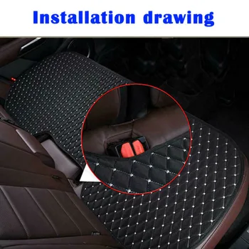 

New Arrival Hot Selling Car Rear Seat Cover Cushion PU Leather Pad Interior Anti-skid Breathable Soft Silicone Undercloth