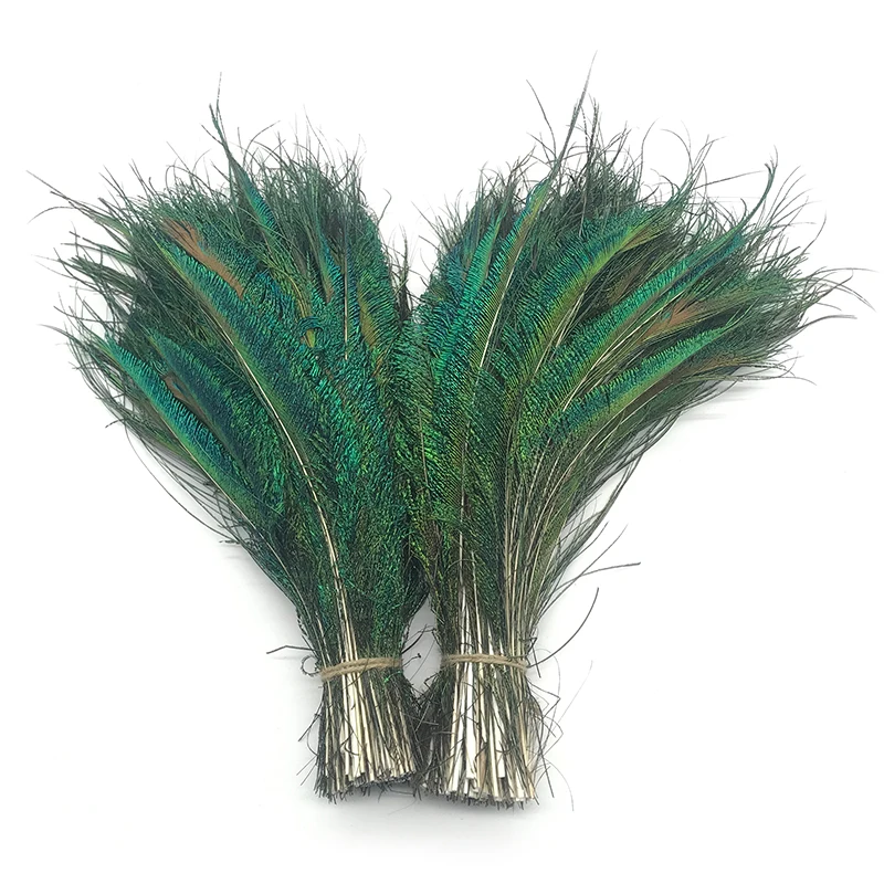 Оптом красивый натуральный цвет павлинье перо меч 50 шт. симметричный Размер 28-33