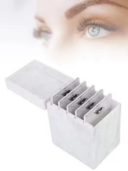 

Marble 5 Layers Eyelash Storage Box Makeup Organizer False Eyelashes Glue Pallet Holders Grafting Eyelashes Extension Makeup