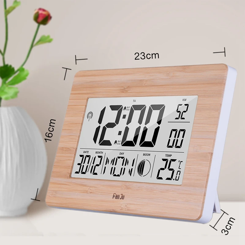 Digital Wall Clock Lcd Big Large Number Time Temperature Calendar Alarm Table Desk Clocks Modern De