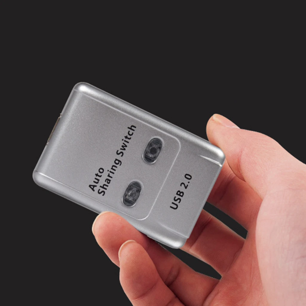 ABS 2Port USB2.0 Type-b Printer Switch Hub Switcher Sharing Box For Computer