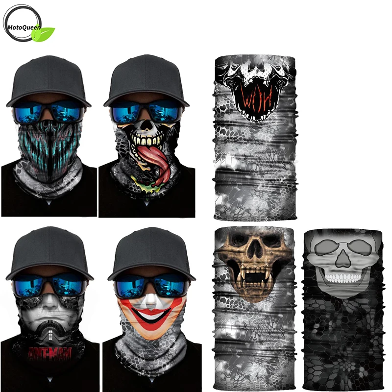 New Biker Balaclava Scary Masque Face Shield Unisex Mask Skull Mascarilla Mascara Riding Neck Protect Motorcycle | Автомобили и