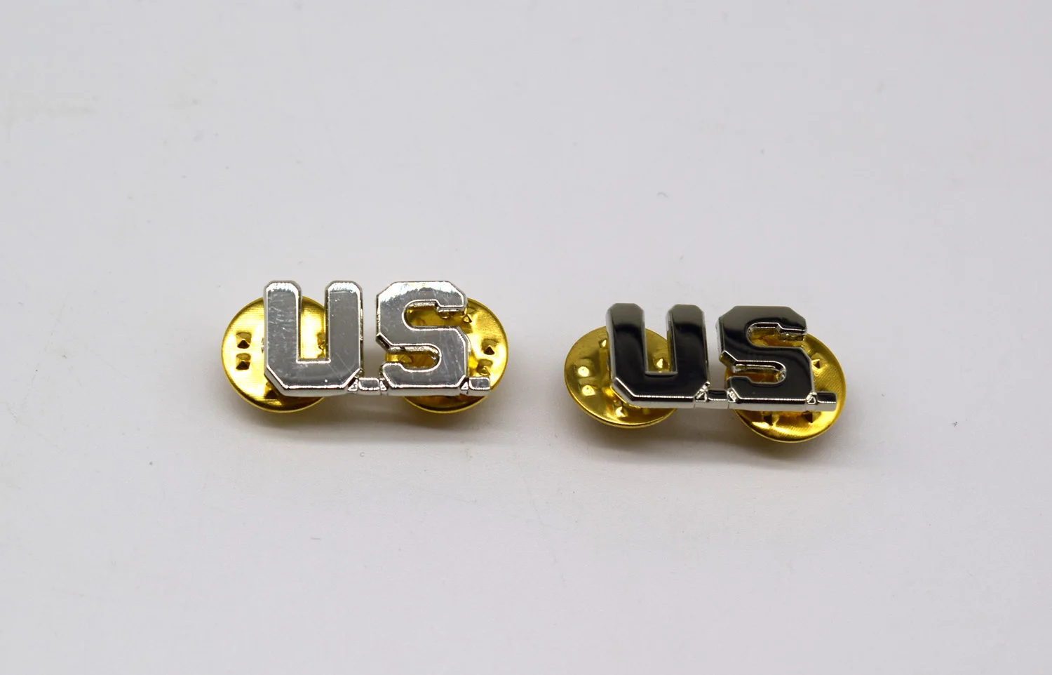 US Army Officer Lapel U.S. Badge Insignia Siliver