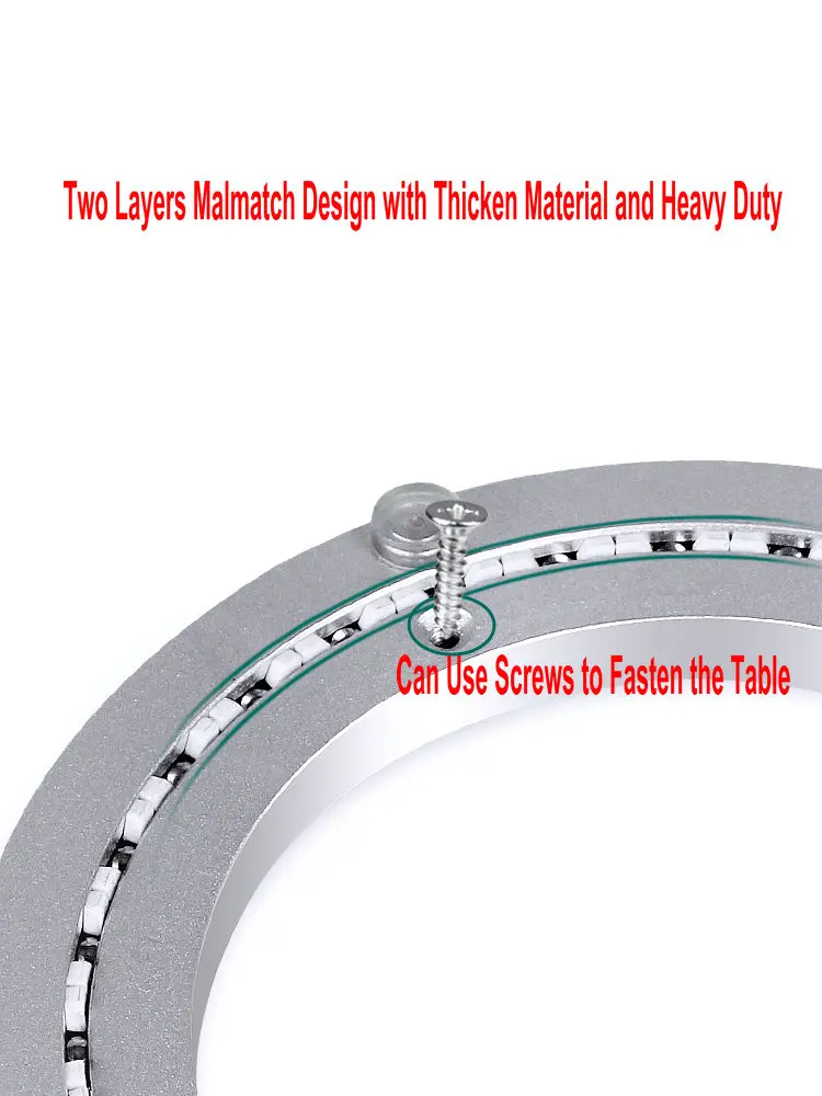 Rotating Turntable Plate Rotating Display Stand HQ ML1 Smooth Lazy Susan with MUTE STRAP Round Turntable Dinning Table Swivel Plate Rotating Aluminium Alloy Bearings