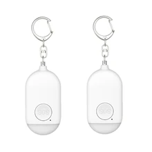 Luz LED recargable para niños y ancianos, 2 piezas, impermeable, defensa de emergencia, alarma antirrobo, SOS