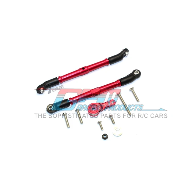 GPM AXIAL 1/10 SCX10 II 90046 90047 BUGGY Crawler Metal Steering Gear Protector + Front Support Steering Tie Rod RC Car Parts