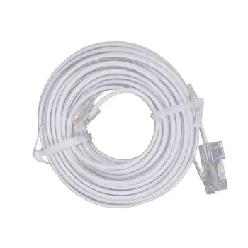 

6M 20ft RJ11 6P4C to RJ 45 8P4C Modular Network Telephone Cables White