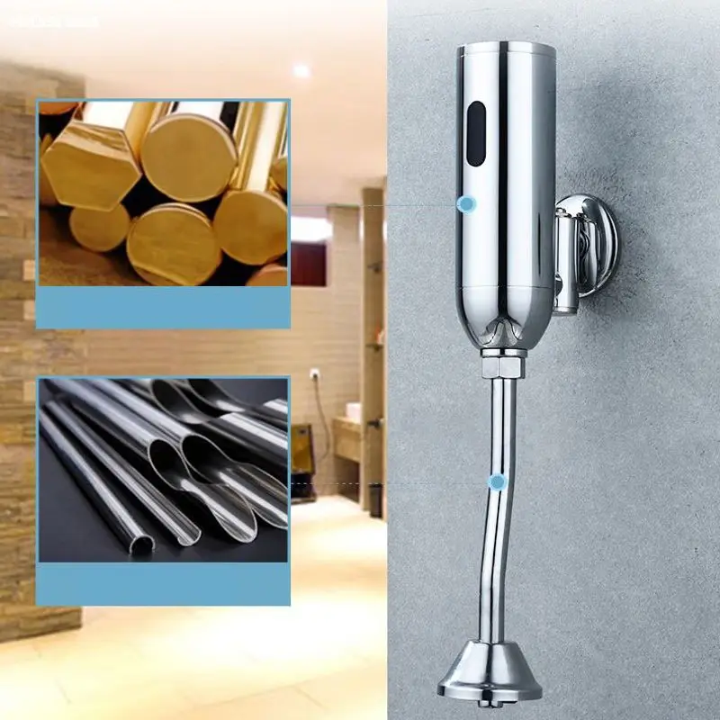 1 Set Bathroom Toilet Wall Mounted Automatic Sensor Touchless Urinal Flush Valve