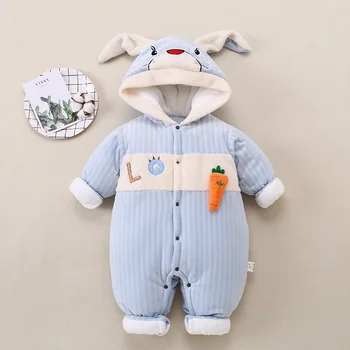 

Newborn Baby Romper Autumn Winter Hooded Baby Girls Clothes Unisex Baby Clothes Jumpsuit For Boys Overalls Clothes 0 3 24 Month