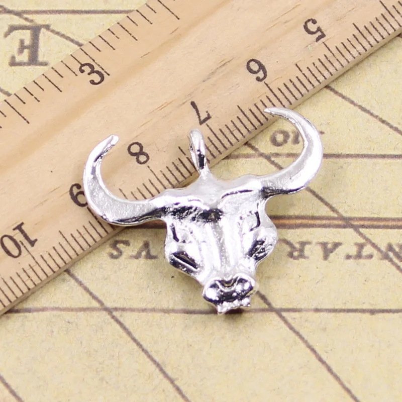 3pcs Charms Bull Ox 33x28mm Tibetan Silver Color Pendants Crafts Making Findings Handmade Antique Jewelry DIY For Necklace | Украшения и