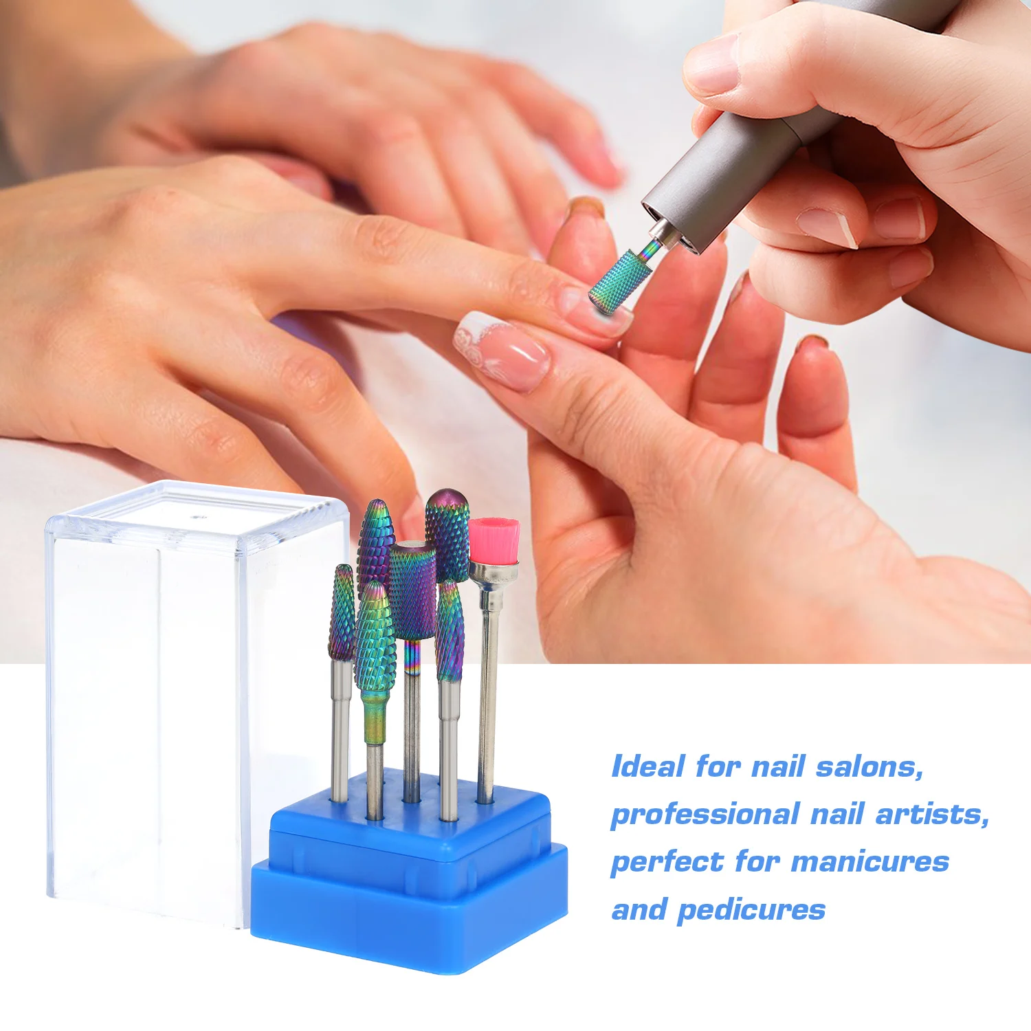 7pcs Nail Polishing Head Nail Drill Bits for Nail Drill Machine Nail