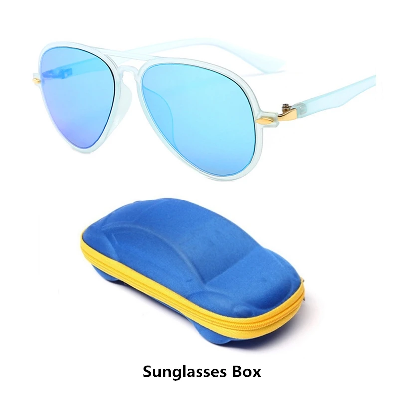 Fashion Children UV400 Sunglasses Kids Cool Sun Glasses 100%UV Protection Eyeglasses Sunglasses For Travel Boy Girl With Box