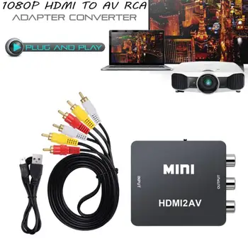 

HDMI to RCA AV CVBS Component Converter Scaler 1080P Adapter Cable Box for Monito L/R Video HDMI2AV HD Support NTSC PAL