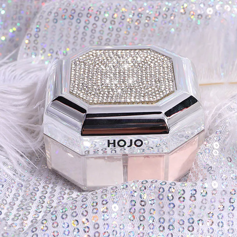 

Diamond Natural Face Powder Mineral Foundations Oil-control Brighten Concealer Whitening Make Up Pressed Powder With Puff