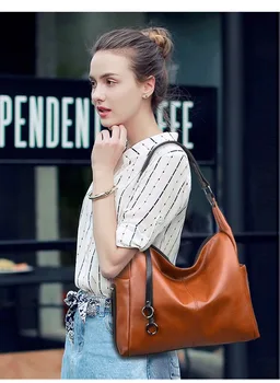 

New fashion elegant lady PU soft leather shoulder bag commuter bag large capacity handbag women's leather bag travel bag oblique