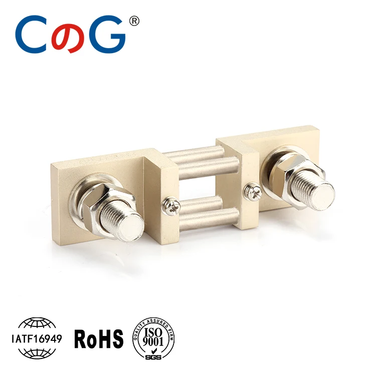 

800A 1000A 1200A 1500A CG FL-2D DIN Type 60mV 100mV Brass DIN Copper Resistor DC Shunts For Current Analogue Panel Meter