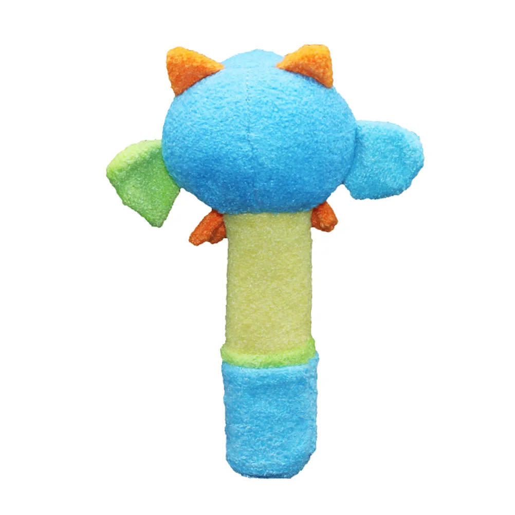 1PC Infant Rattle Animal Cartoon Soft Dolls Rattle Plaything Stick Owl Shape Doll Hand-bell for 0-2 Year Baby Toddler