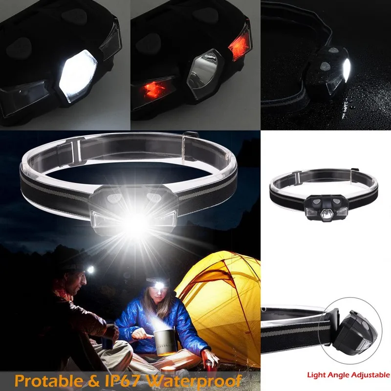 

Protable LED Child Safety Headlight Running lamp IP67 Waterproof LED Headlamp 1X AA Battery Operated Sporting Headlamp D35