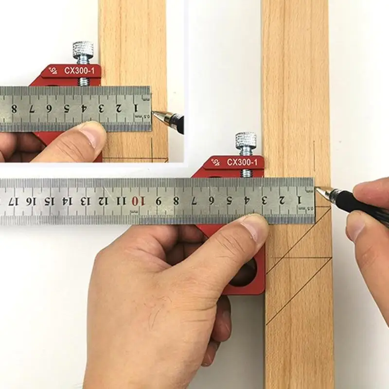 Деревообрабатывающая линия Scriber Gauge стальная линейка для столярных работ DIY измерительные инструменты удобно для значительно повышения эффективности