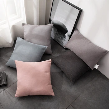 

Lulang Pure color cotton&linen pillow cover, sofa cushion cover 18x18in, car backrest, office lumbar pillow, bedding decoration