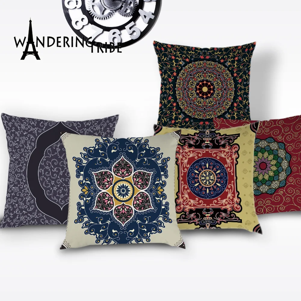 

Retro Geometric Cushion Cover Boho Scandinavian Throw Pillow Case Morocco Stripe Home Decor Sofa Cushions Pillows Cases Kissen