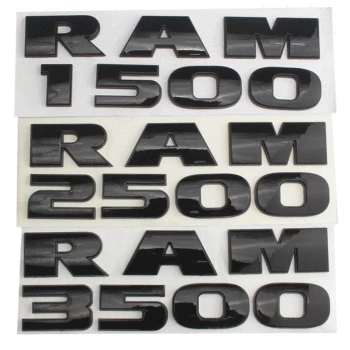 

1 PCS 3D ABS Ram 1500 2500 3500 Black Badge Decal Emblem Car Stickers For Dodge Heavy Duty Nameplate Car styling