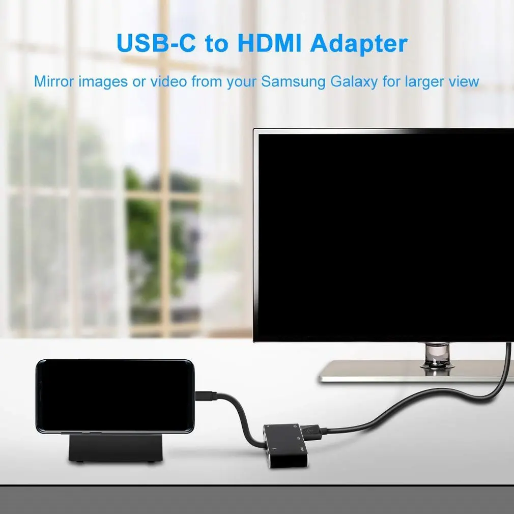 Тип C к HDMI/VGA/аудио/USB 3,0 концентратор адаптер с PD зарядное устройство для samsung S8/9 адаптер