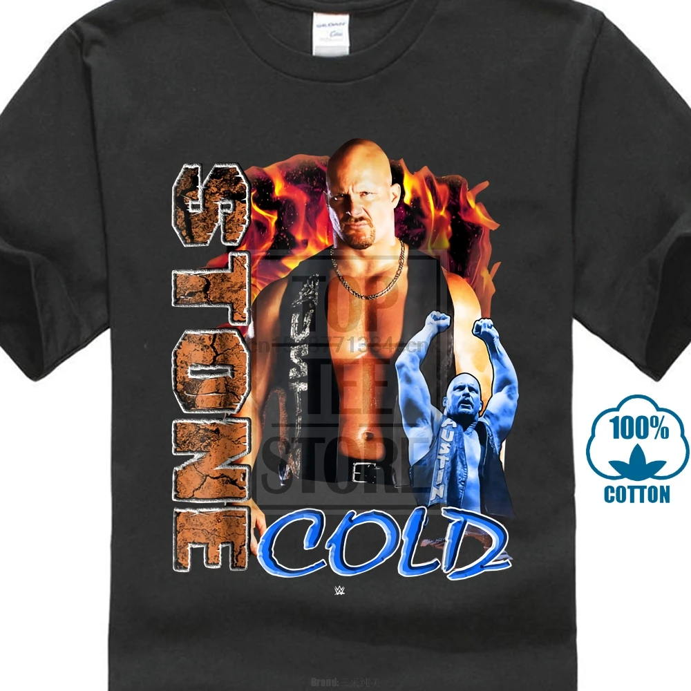 Забавные футболки с надписью Stone Cold Steve Austin Salute модная мужская футболка|Футболки| |