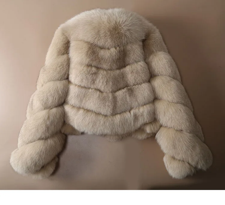 real fur coat ladies winter warm soft natural fox fur jacket high quality women long sleeve real fox fur jacket short parka