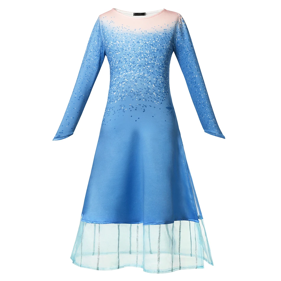 Girl Christmas Princess Dress Anna Elsa 2 Cosplay Party Costume set Dresses Trousers Kids Snow Queen Elsa Dress Fancy Vestidos