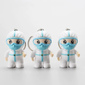 

2020 Souvenir White Angel Keychain Cartoon Nurse Keyring Pendant With Hook Thanksgiving Present Toy Key Ring Gift