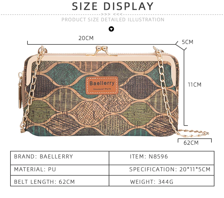 Mode nouvelles femmes portefeuilles bois Grain chaîne longue haute qualité support pour téléphone classique femme sac à main fermeture éclair portefeuille Mini_voghion.com