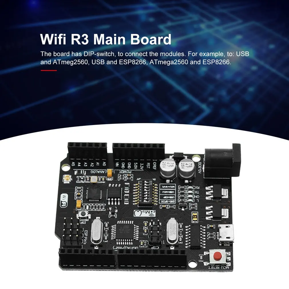 Quality Main Board Wifi R3 Main Module Voltage Regulator Mega+WiFi R3 ATmega2560+ESP8266 32Mb Memory USB-TTL CH340G