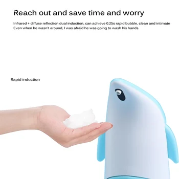 

Penguin Shape Automatic Foam Non-Contact 300ml Infrared Motion Sensor Soap Dispenser Kitchen Bathroom Cleaning Prevent Bacteria