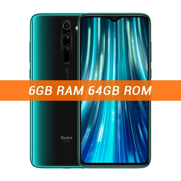 6GB 64GB Green Xiaomi Redmi Note 8 Pro с глобальной прошивкой, 6 ГБ, 128 Гб/64 ГБ, смартфон, 64 мп, четырехъядерный процессор Helio G90T, четыре ядра, экран 6,53 дюйма, 4500 мАч, NFC - Цвет: 6GB 64GB Green