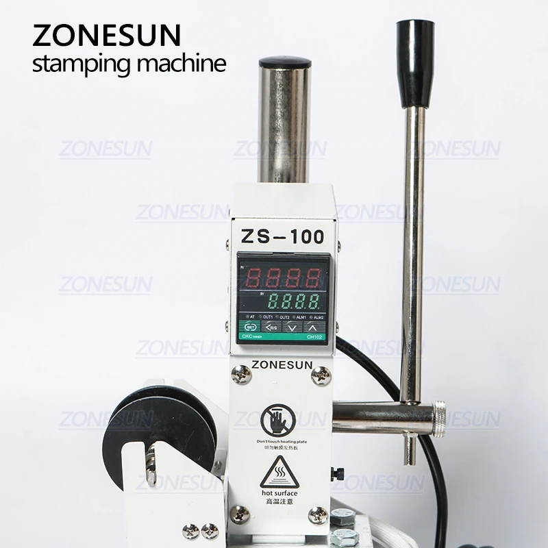 ZONESUN ZS 100A Пользовательский логотип машина для горячего тиснения фольгой ручная